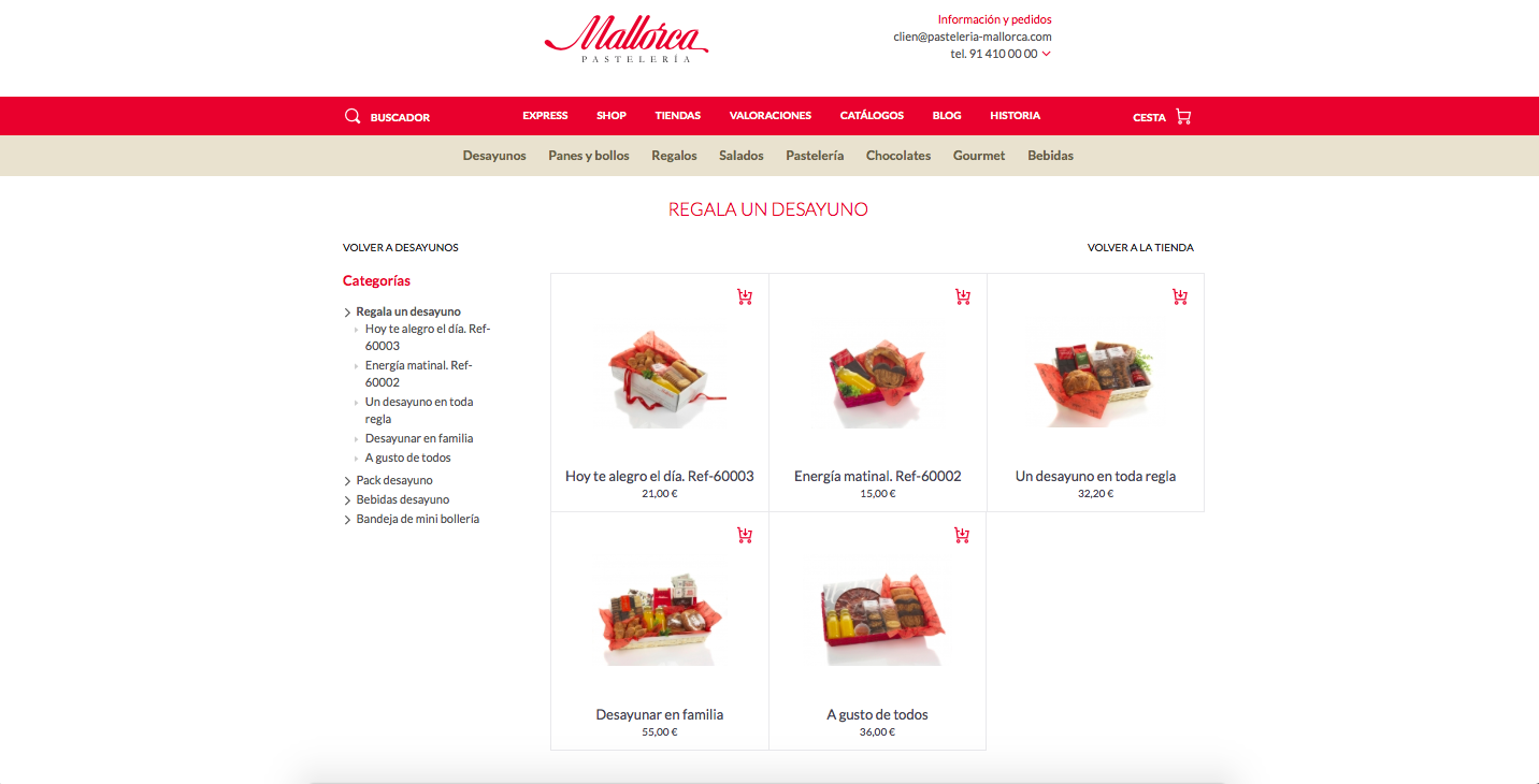 Tienda on-line de Pastelería Mallorca